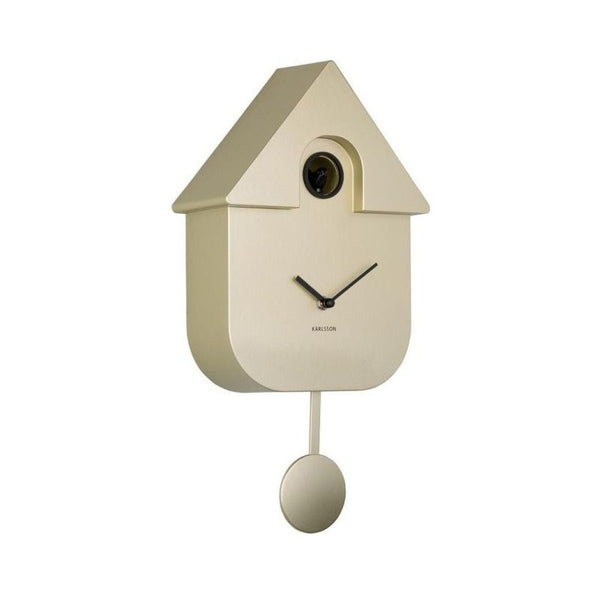 Wall clock Modern Cuckoo ABS metallic gold
