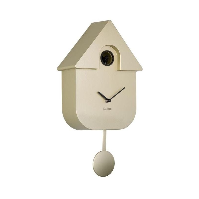 Wall clock Modern Cuckoo ABS metallic gold