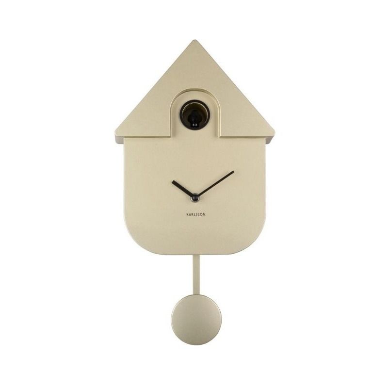 Wall clock Modern Cuckoo ABS metallic gold