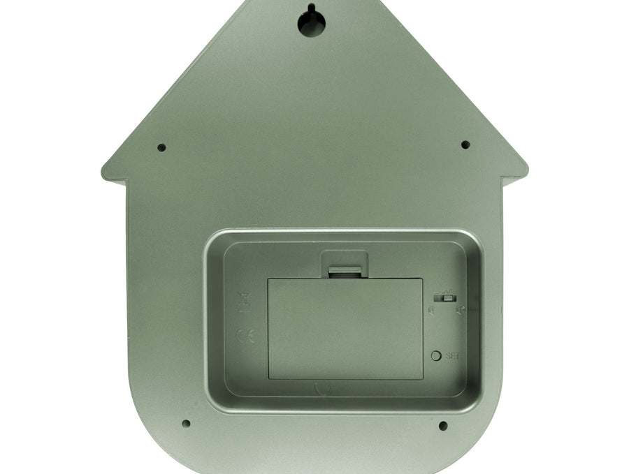 Wandklok Modern Cuckoo metallic groen
