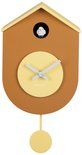 Wall clock Grato Cuckoo black w. warm grey