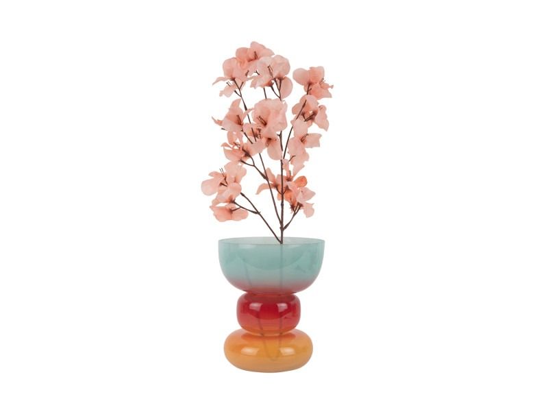 Vase Summer Vibes glass wide multi colour