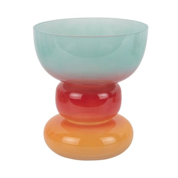 Vase Summer Vibes glass wide multi colour