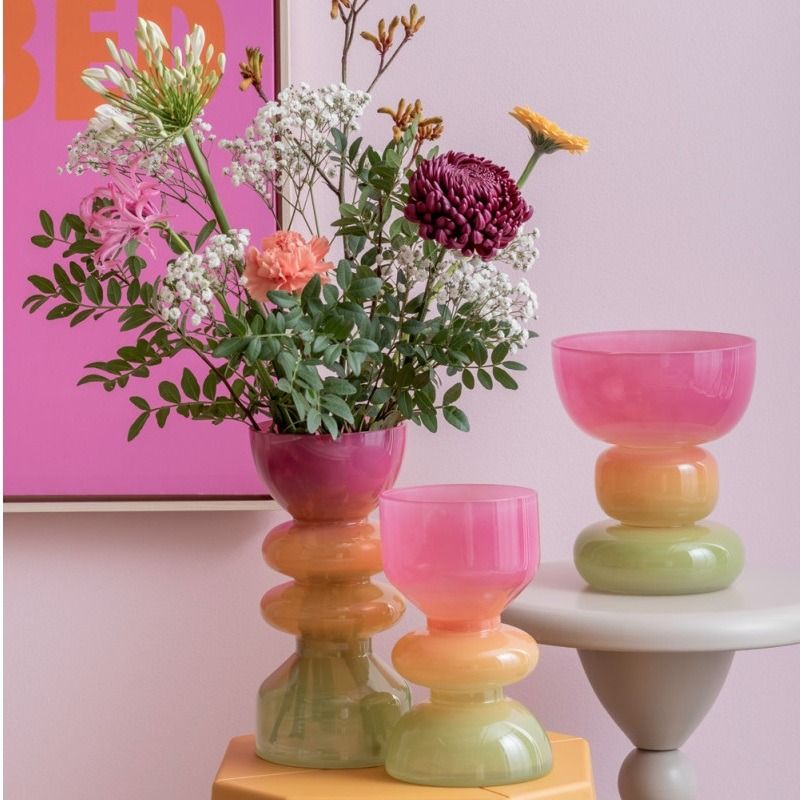 Vase Funky Vibes glass small multi colour