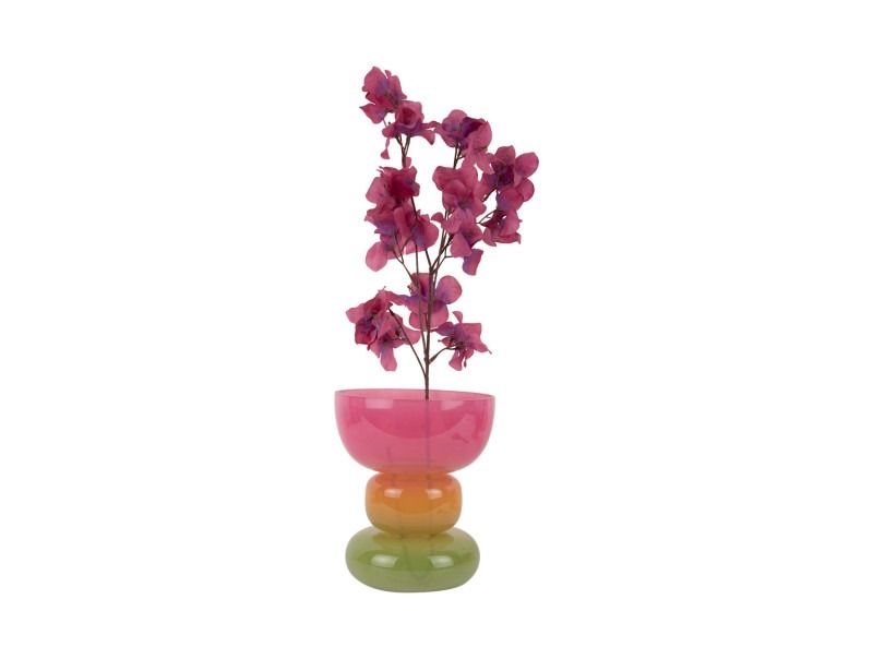 Vase Funky Vibes glass wide multi colour