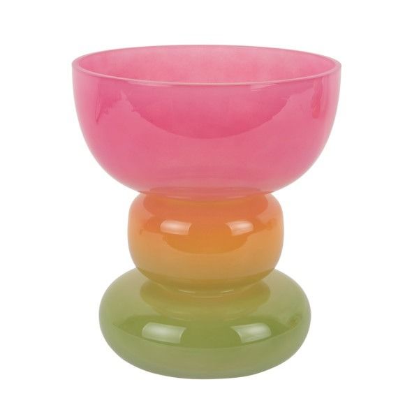 Vase Funky Vibes glass wide multi colour