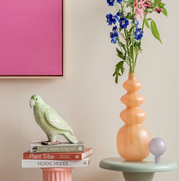 Storage jar Bird soft green