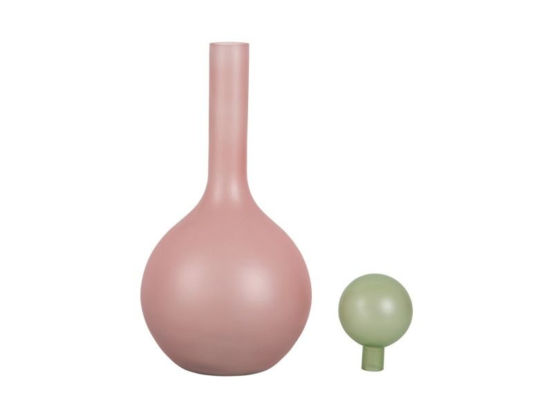 Vase Alegre Globo large soft pink w. soft green