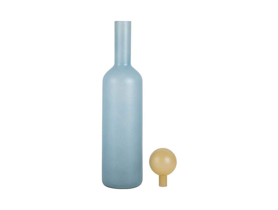 Vase Alegre Botellin large soft blue w. soft yellow