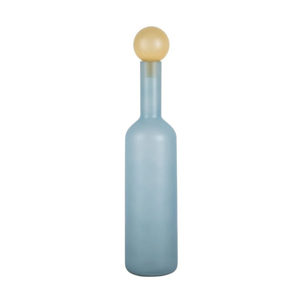 Vase Alegre Botellin large soft blue w. soft yellow