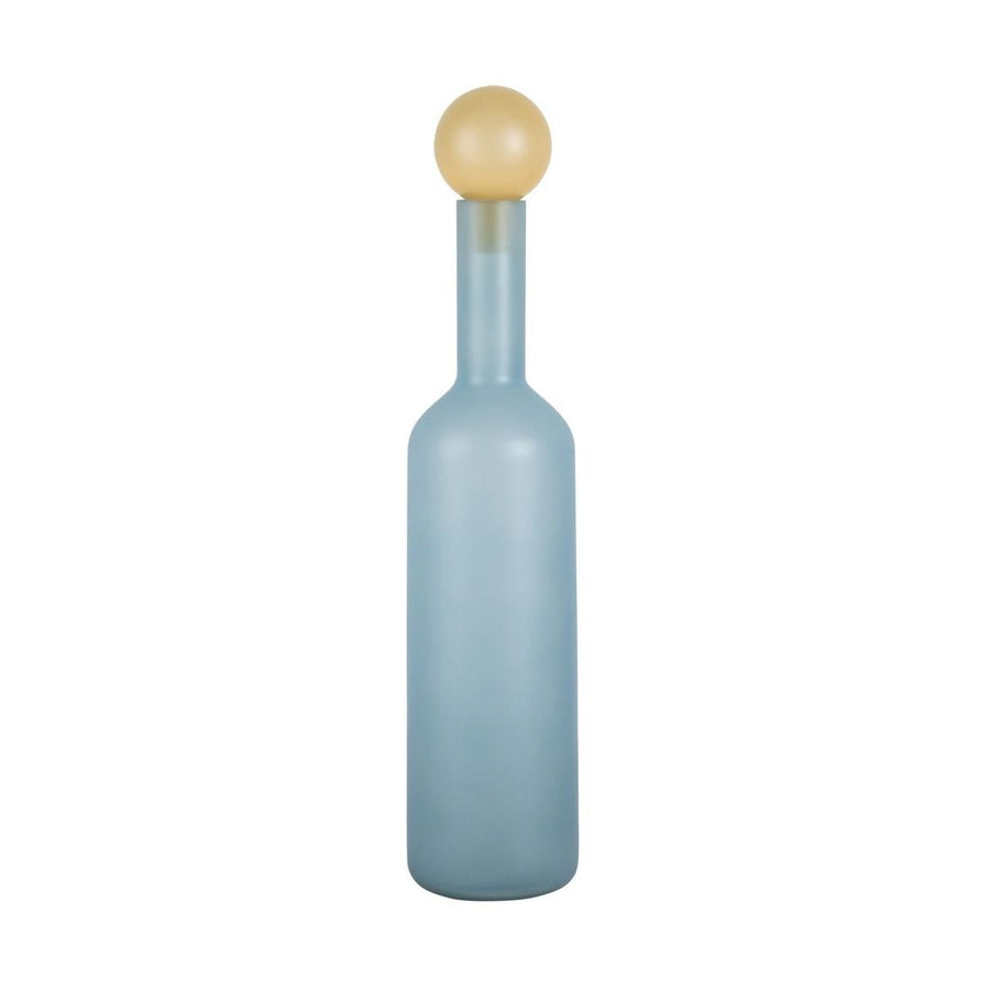 Vase Alegre Botellin large soft blue w. soft yellow