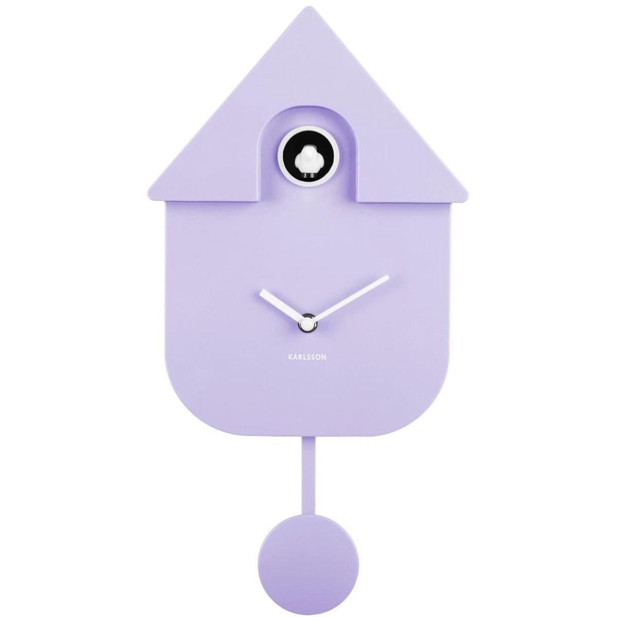 Wall clock Modern Cuckoo ABS soft purple