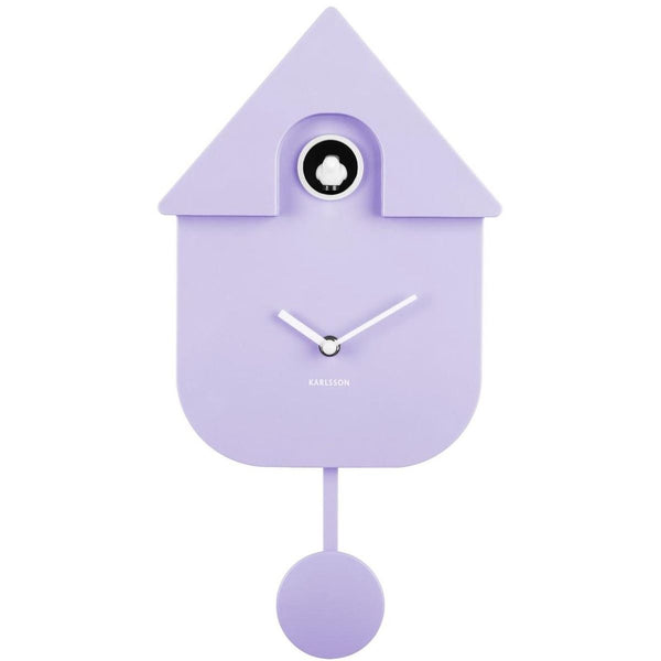 Wall clock Modern Cuckoo ABS soft purple