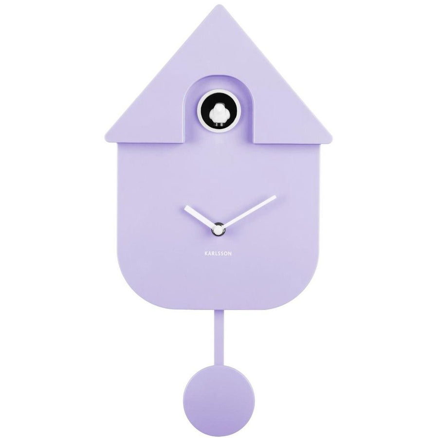 Wall clock Modern Cuckoo ABS soft purple