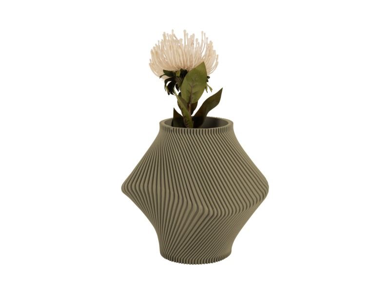 Vase Twisted Rib tea green