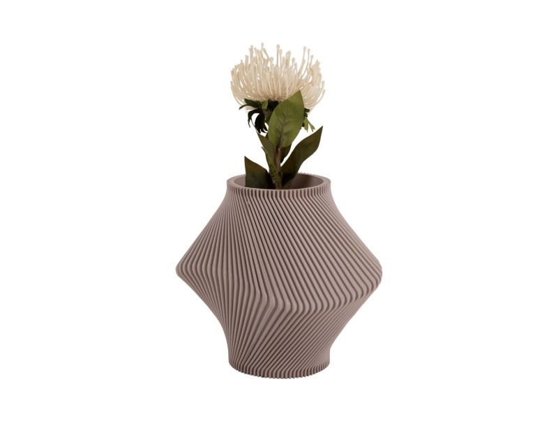 Vase Twisted Rib warm grey