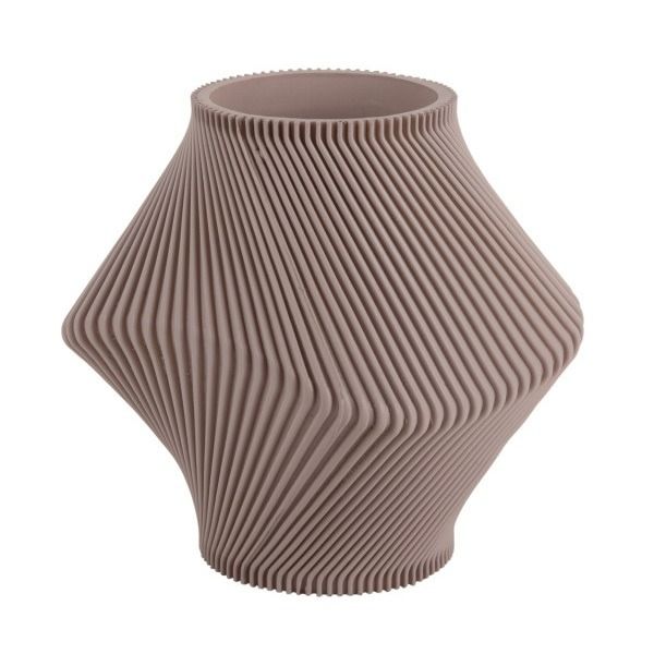 Vase Twisted Rib warm grey