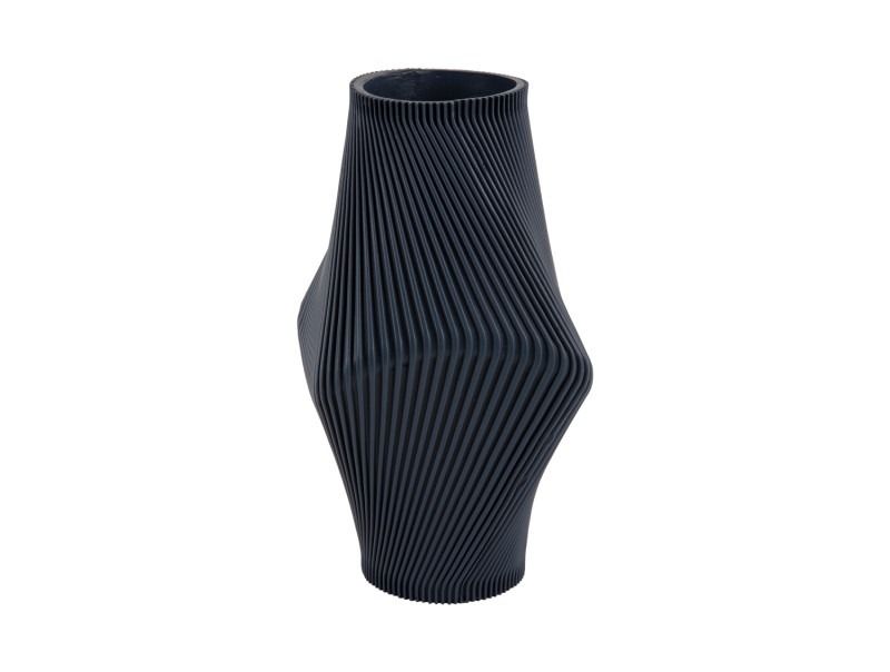 Vase Twisted Rib large dark blue