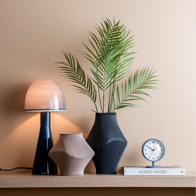 Vase Twisted Rib large dark blue