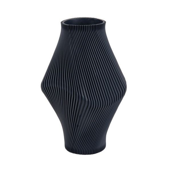 Vase Twisted Rib large dark blue