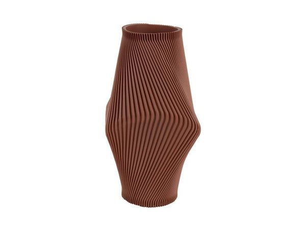Vase Twisted Rib large warm brown