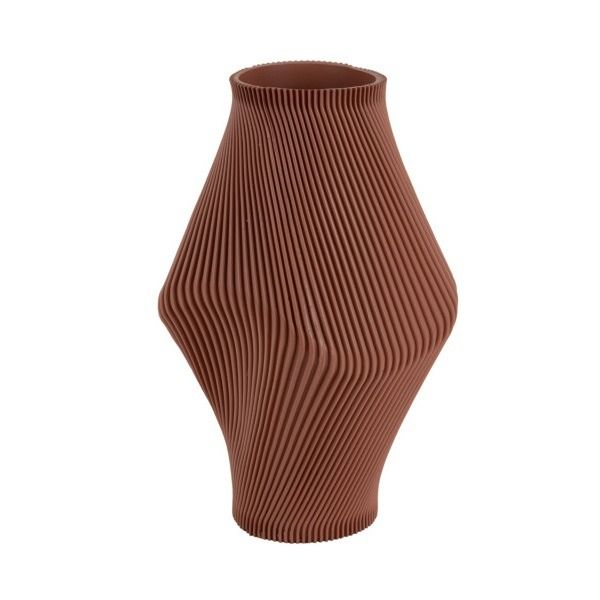 Vase Twisted Rib large warm brown
