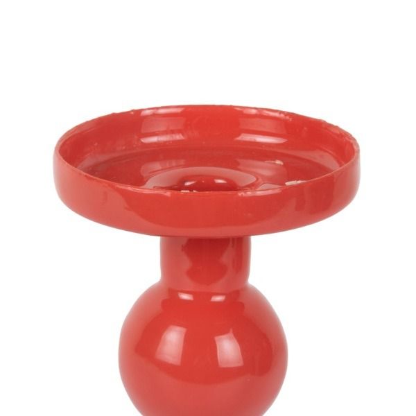 Candle holder Funky small bright red