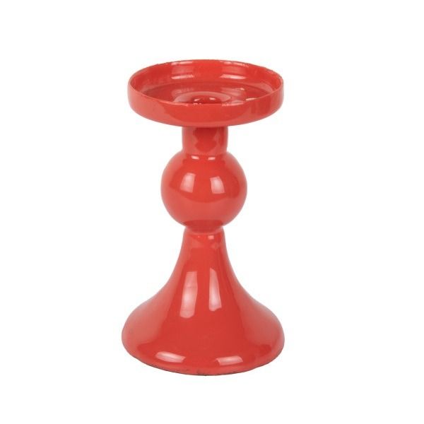 Candle holder Funky small bright red