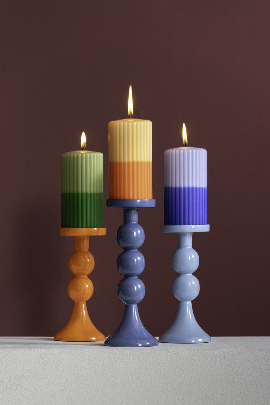 Kandelaar Funky L blauw