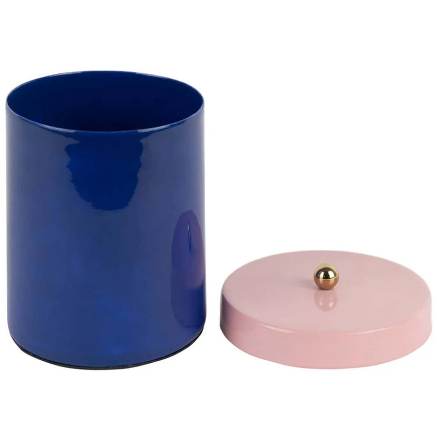 Voorraadpot Double Funky kobalt/roze
