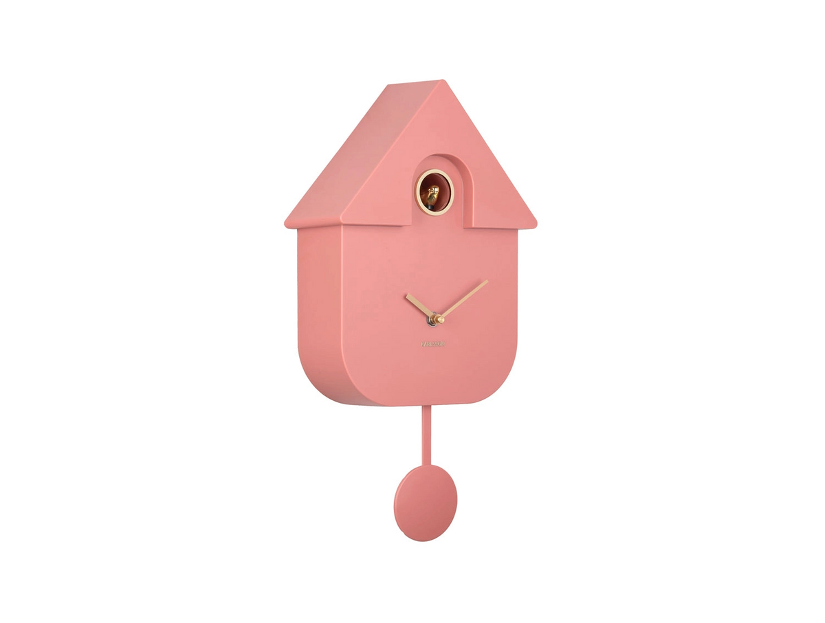 Wandklok Modern Cuckoo roze