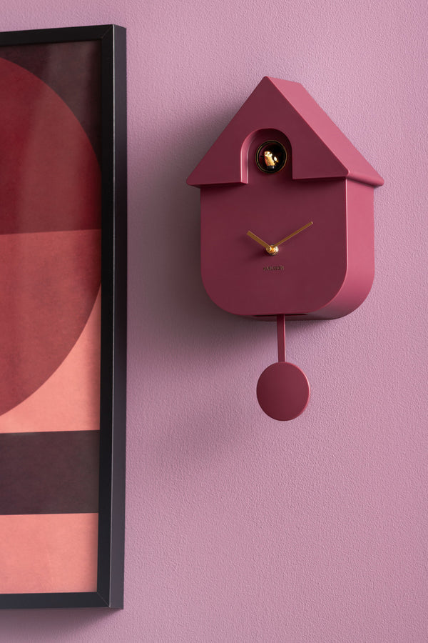 Wandklok Modern Cuckoo Oro mauve