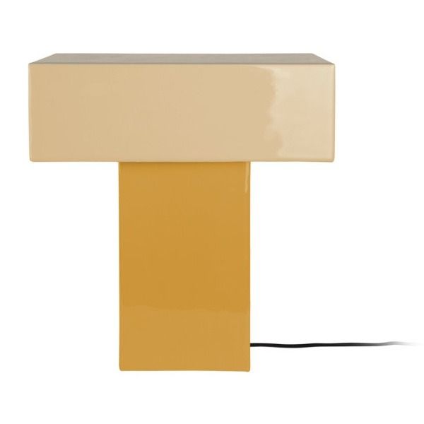 Table lamp Grato Recto honey yellow w. soft yellow