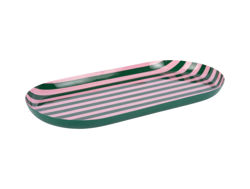 Dienblad Animado L groen/roze