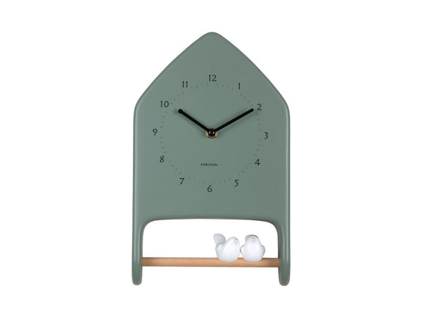 Klok Love Birds groen