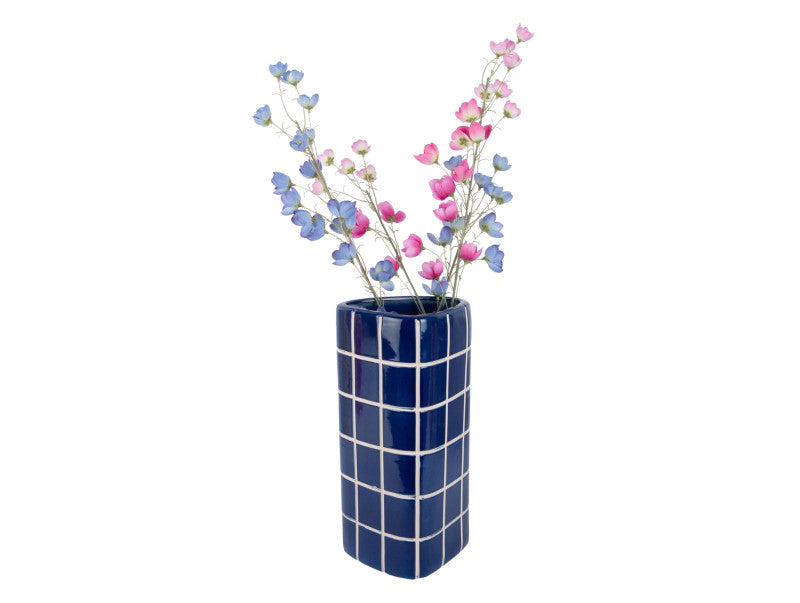 Vaas Retro Tiles L blauw