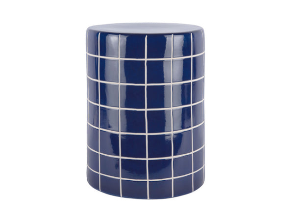 Bijzettafel Retro Tiles hoog blauw