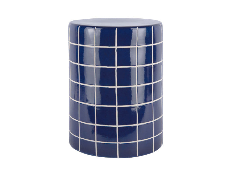 Bijzettafel Retro Tiles hoog blauw