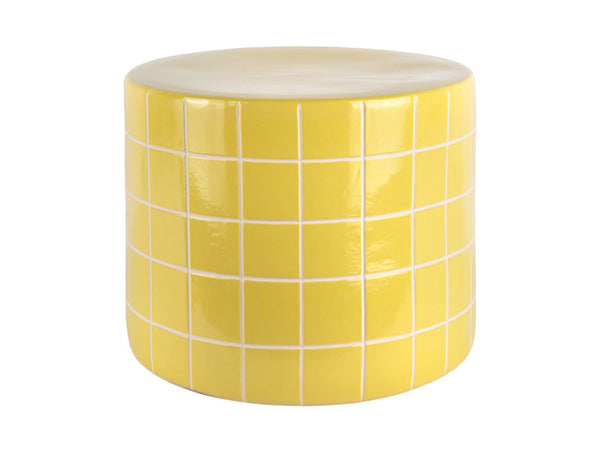 Bijzettafel Retro Tiles laag geel