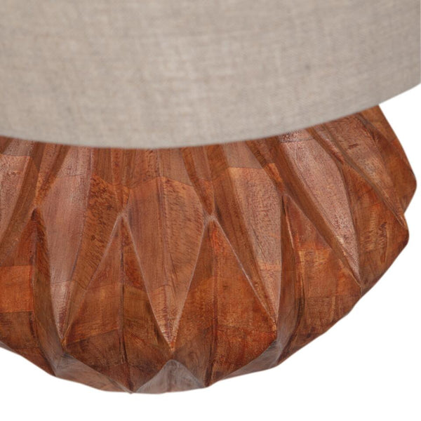 Torin tafellamp carved naturel