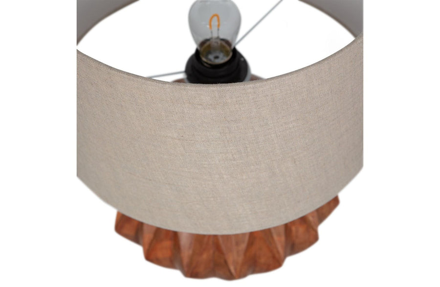 Torin tafellamp carved naturel