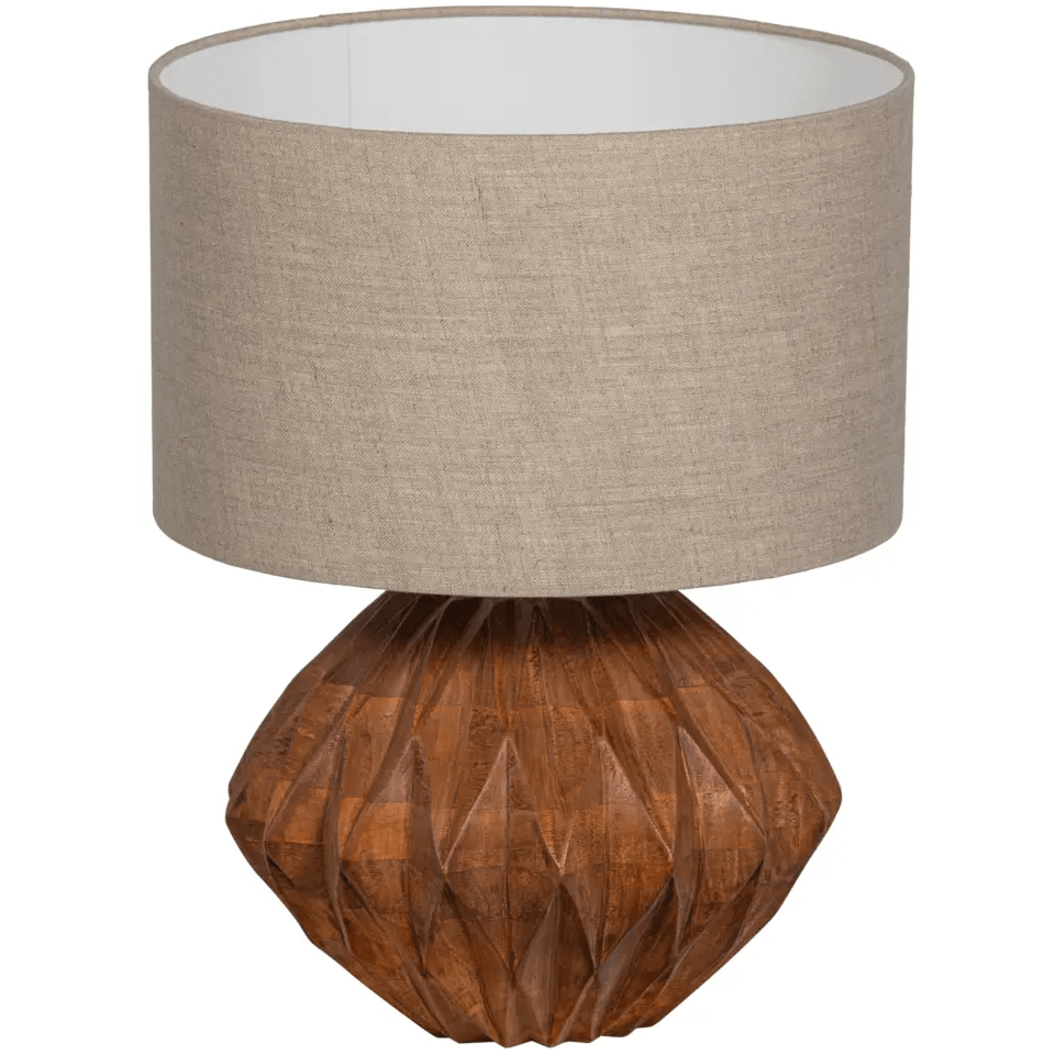 Torin tafellamp carved naturel