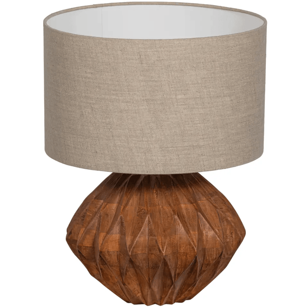 Torin tafellamp carved naturel