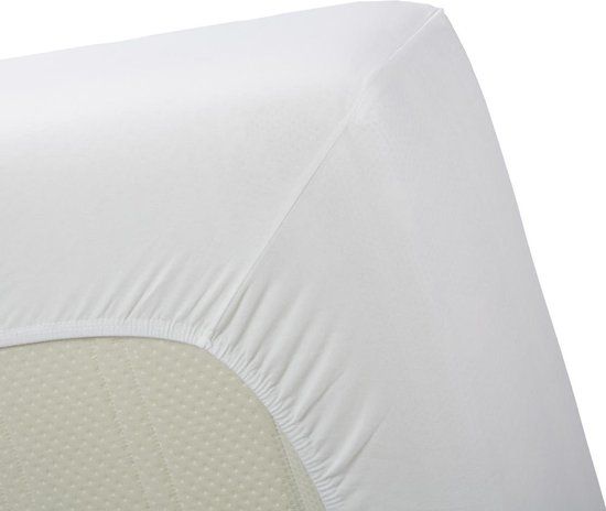 Hoeslaken Jersey Stretch Fitted Sheet White 140x200/220