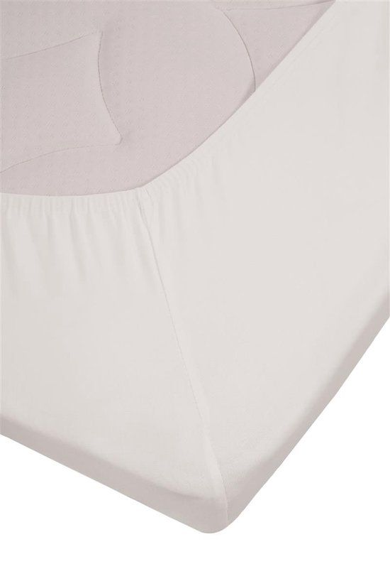 Hoeslaken Jersey Stretch Topper Fitted Sheet White 180x200/220