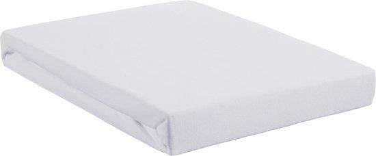 Hoeslaken Jersey Stretch Topper Fitted Sheet White 180x200/220