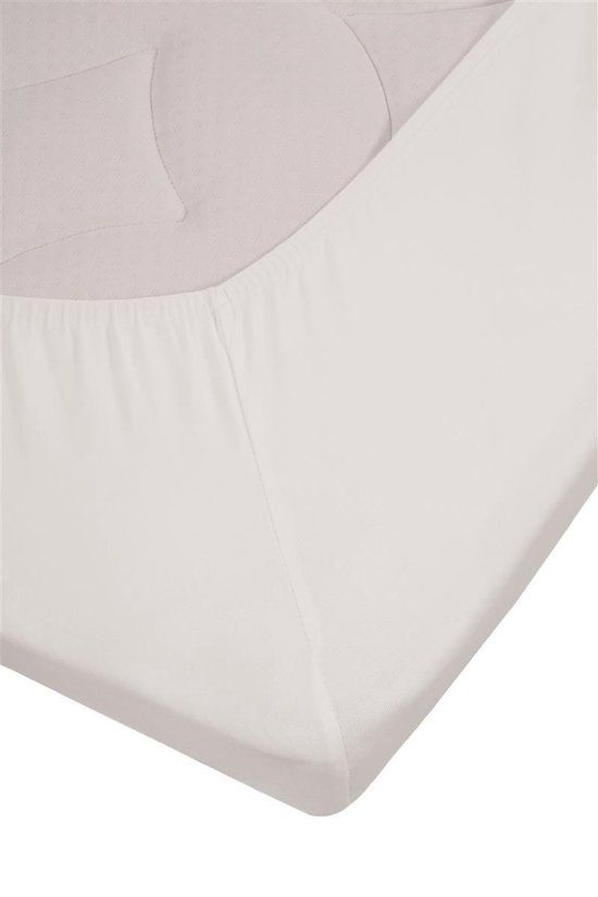Hoeslaken Jersey Stretch Splittopper Fitted Sheet White 180x200/220