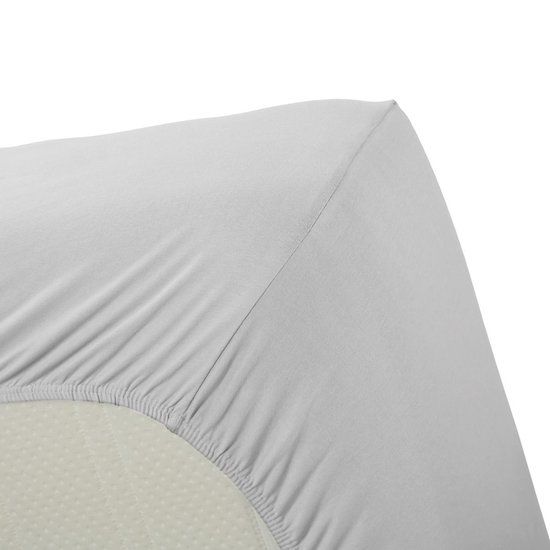Hoeslaken Jersey Stretch Fitted Sheet Light Grey 90x200/220
