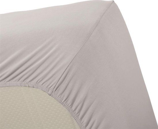 Hoeslaken Jersey Stretch Fitted Sheet Light Grey 140x200/220
