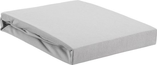 Hoeslaken Jersey Stretch Splittopper Fitted Sheet Light Grey 180x200/220
